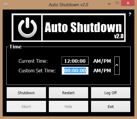 Auto Shutdown v2.0